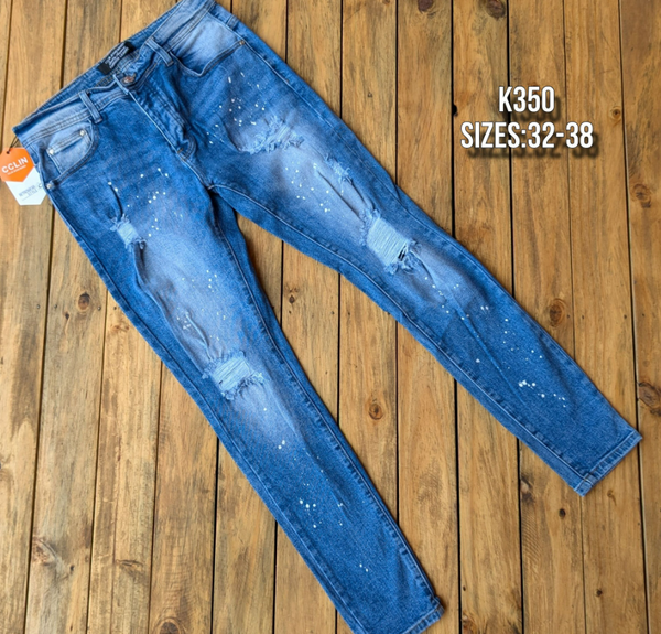 Men's stylish ripped jeans