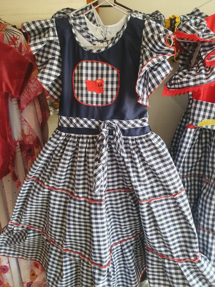 Robe pour enfants à carreaux