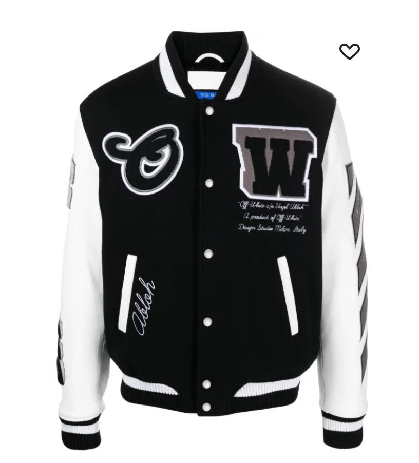 Lea appliqué varsity jacket