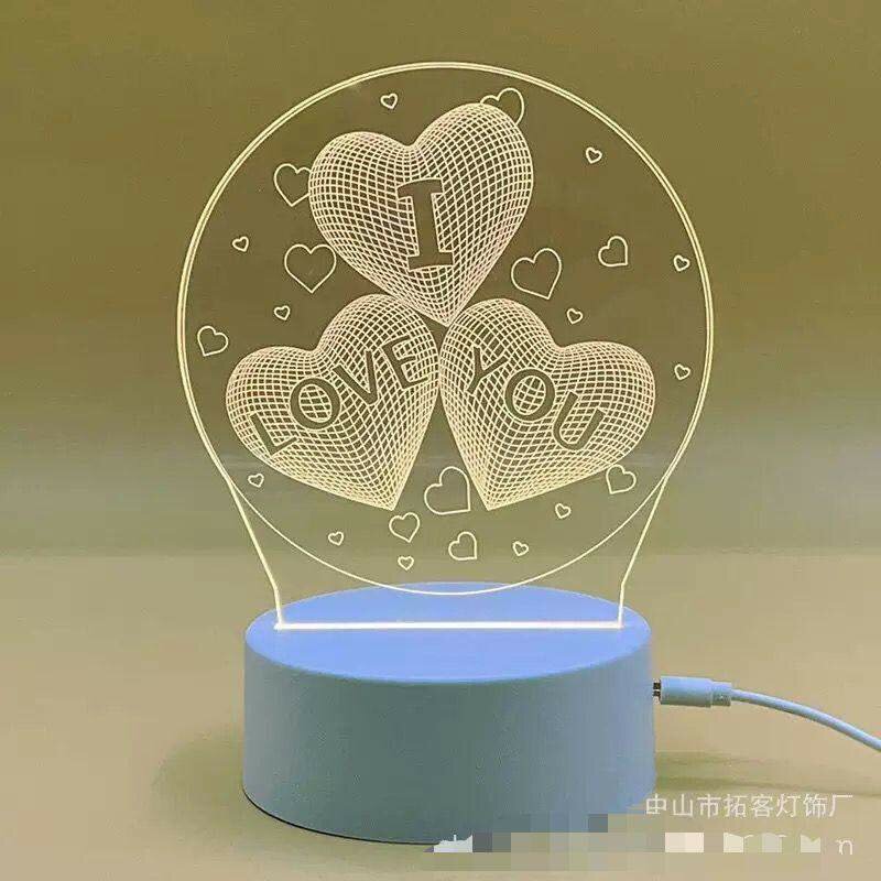 Lampe 3D LED Romantique