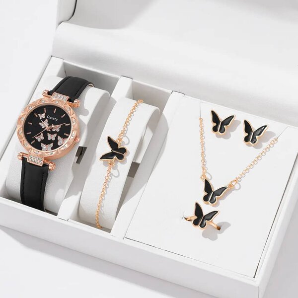 Ensemble Montre et Bijoux Papillon