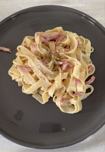 Tagliatelles carbonara