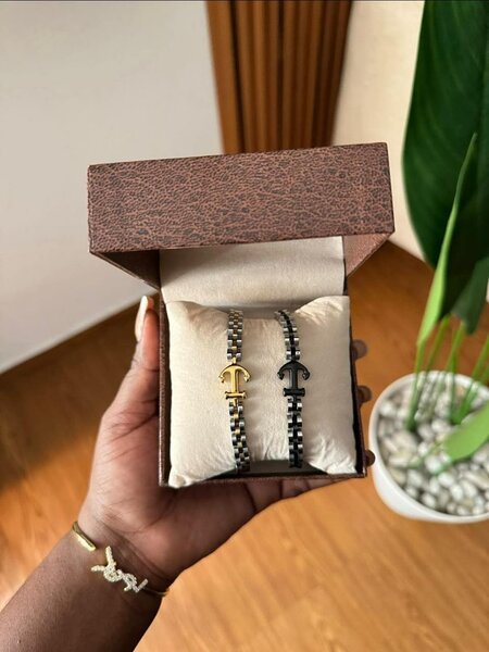 Ensemble de bracelets en acier inoxydable