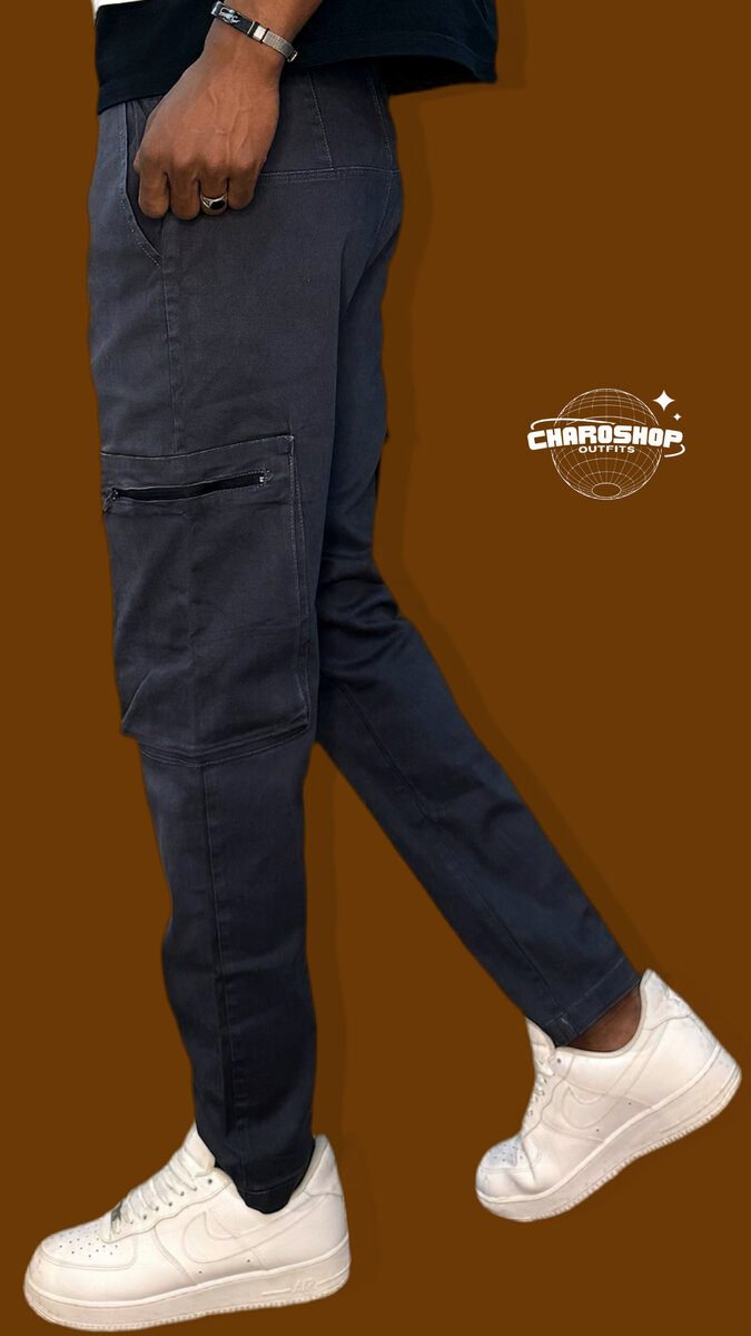 Cargo jeans gris foncé pour homme - Cargoshop