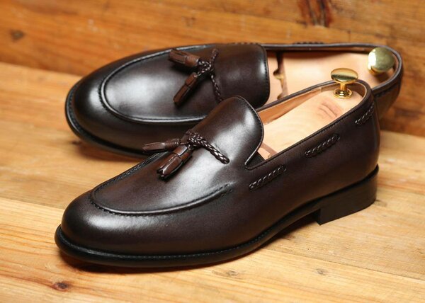 Mocassins en cuir élégant homme