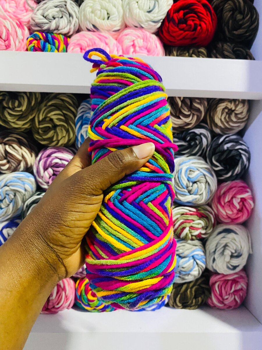 Multicolored 100g milk cotton yarn