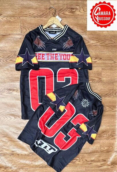 Maillot de rugby noir