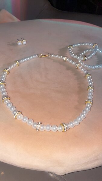 Collier Perles Élégant Femme