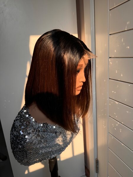 10 inch 2x6 bob wig