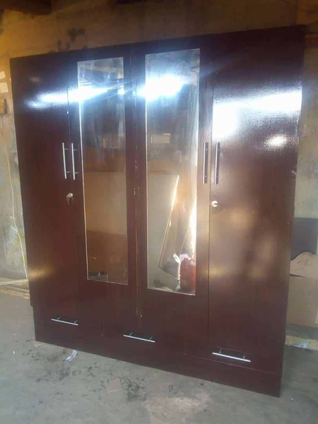 wenge cabinet with two mirrors
