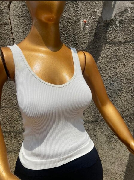 Top court en coton stylé