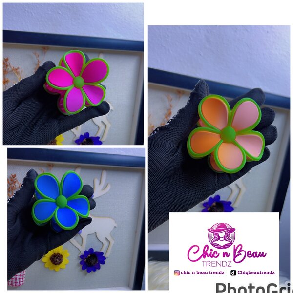Flower Claw Clips