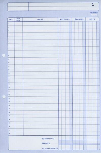 Carnet de Comptabilité Autocopiant