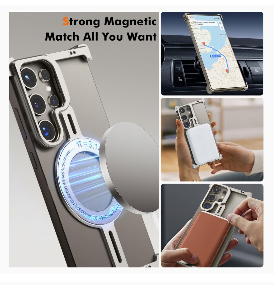 Coque pour Samsung Galaxy S25 Ultra, sans cadre en métal, co