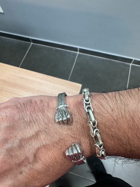 Gourmette homme en fer