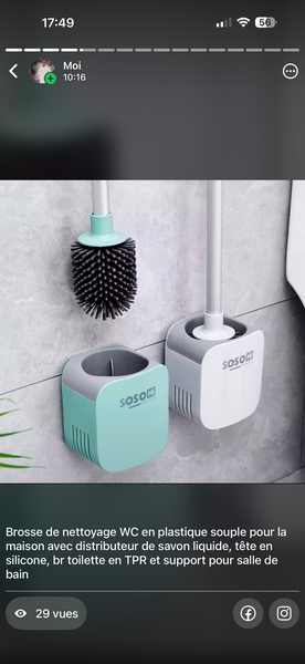 Brosse WC avec distributeur