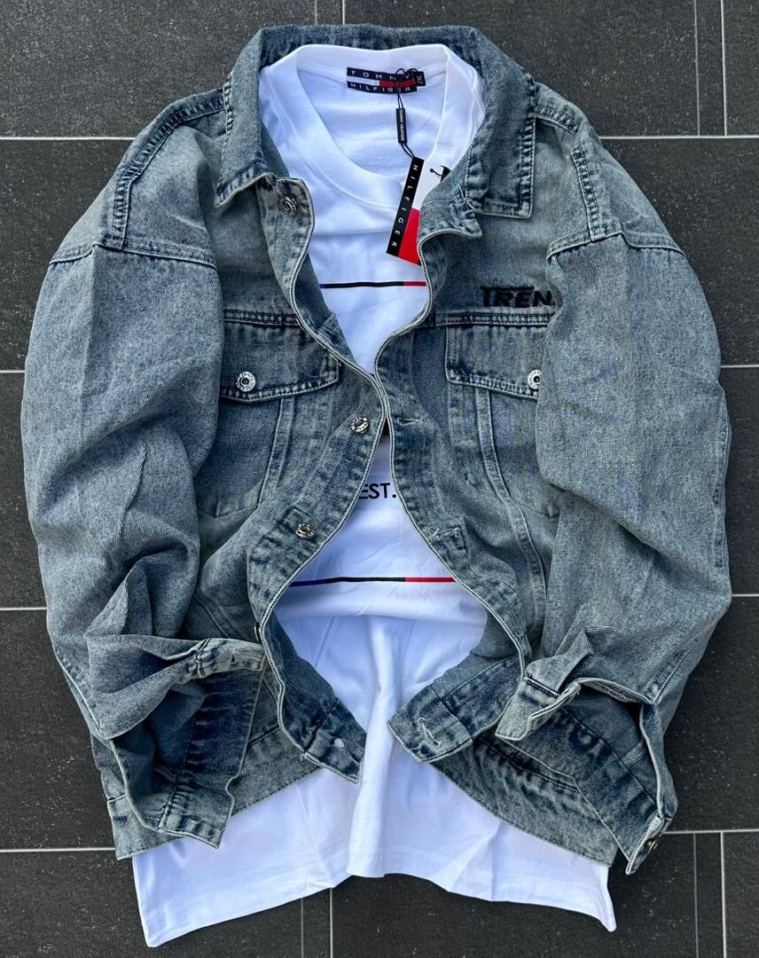 Veste en jean homme tendance