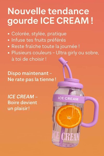 Gourde Infuseuse Colorée ICE CREAM