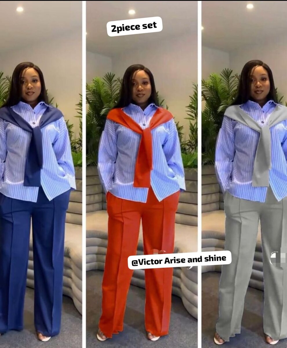 Ensemble chic à rayures