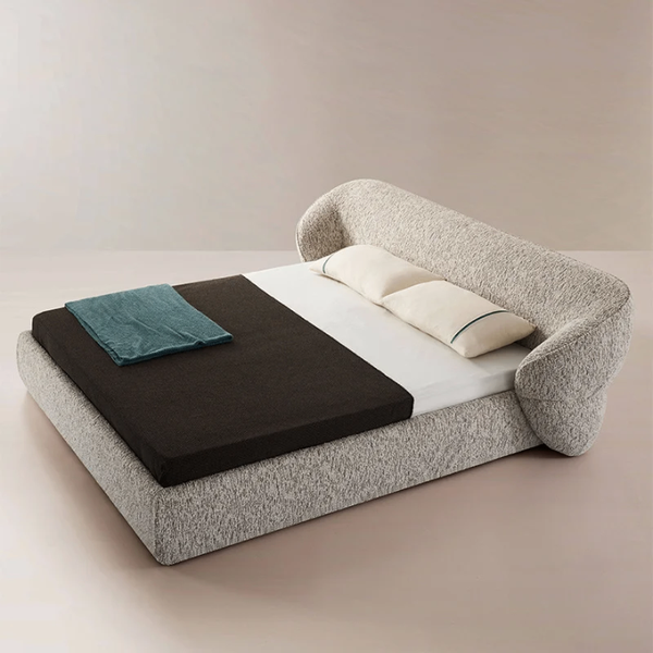 Lit design capitonné moderne