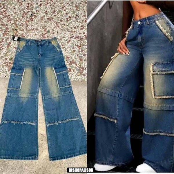 Jeans larges cargo décontractés