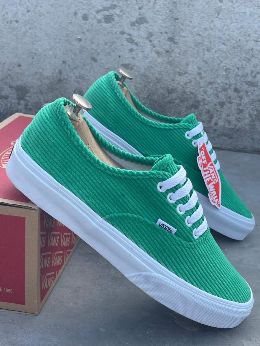 Baskets Vans vertes en toile