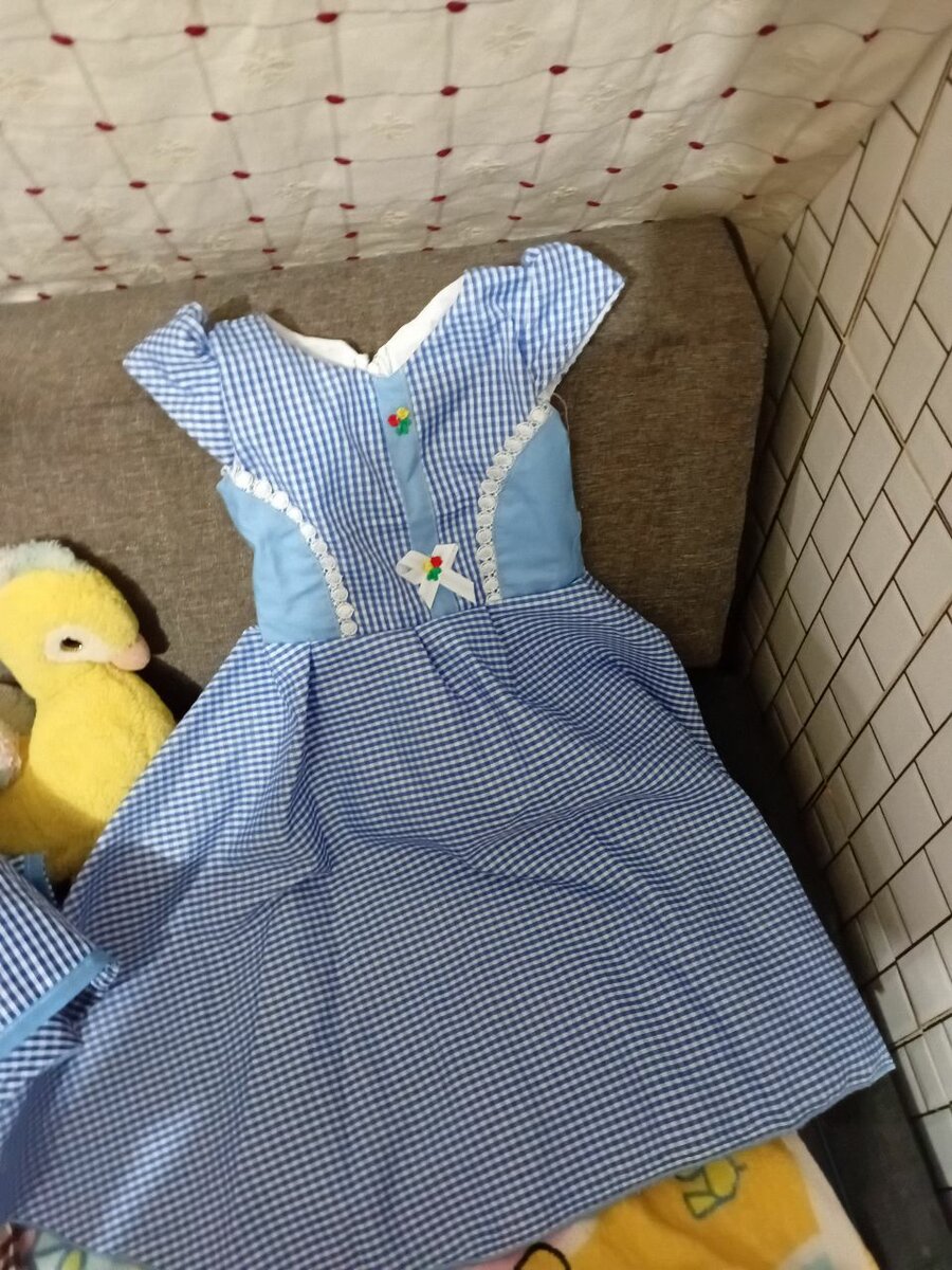 Cute Gingham Girls Dress