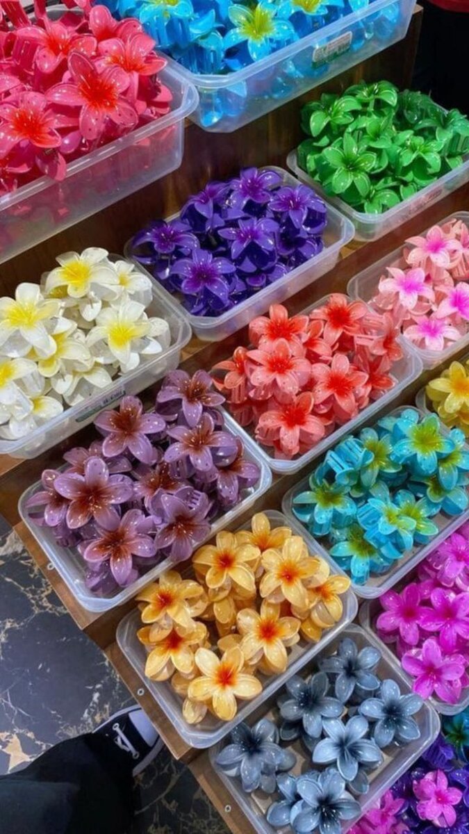 Pinces à cheveux fleurs colorées