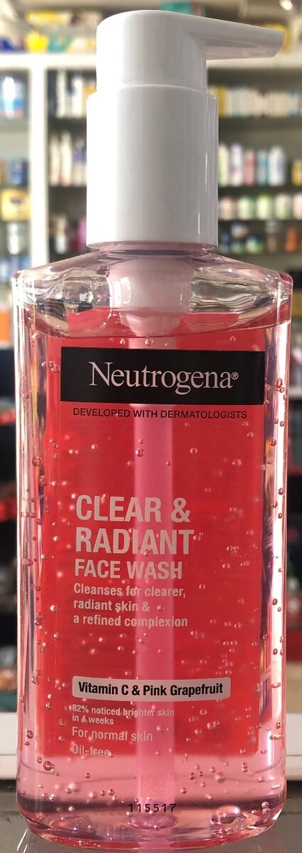 NEUTROGENA CLEAR & RADIANT FACE WASH 200ML