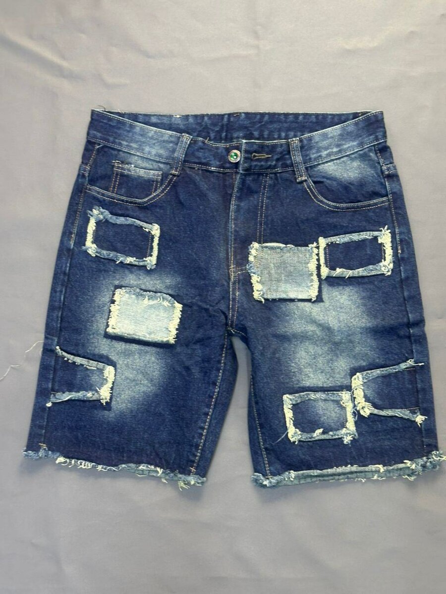 Shorts en jean délavé pour homme