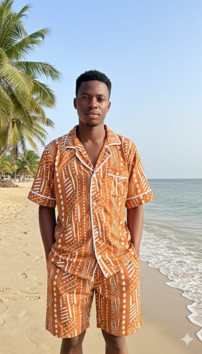 Pyjama africain en coton