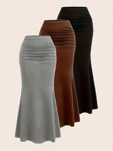 Jupe sirène taille haute élégante