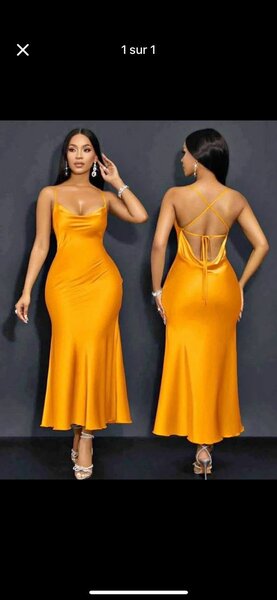 Robe de soirée satinée élégante