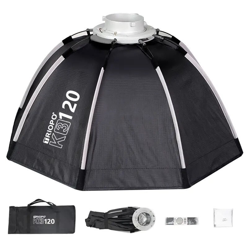 120cm Octagon Bowens mount Softbox  with grid