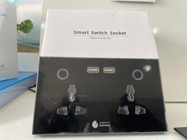 Solutec 8Gang switch & Double Socket