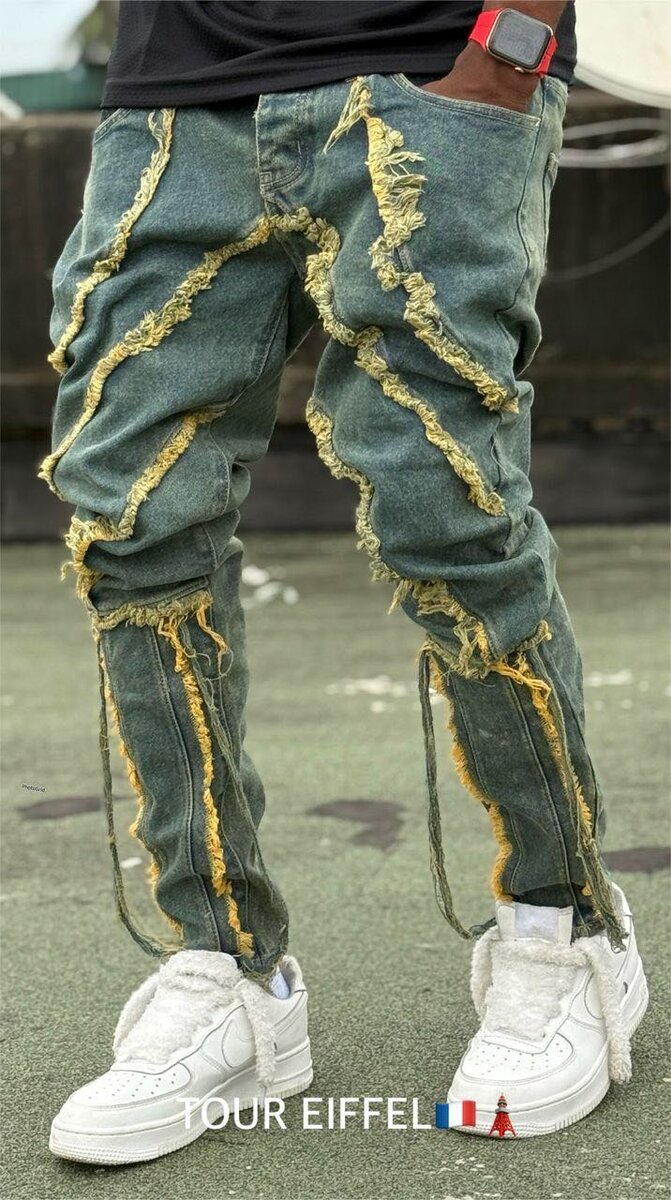 Jean déchiré tendance homme