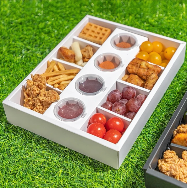 sleek black platter box