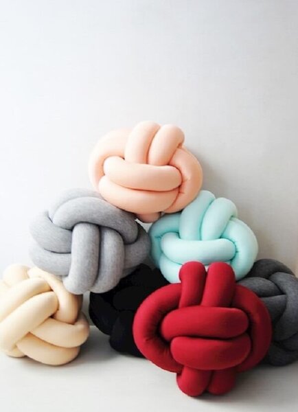 Knotted throw pillows