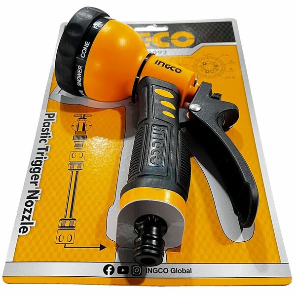 Pistolet d'arrosage 9 jets Ingco