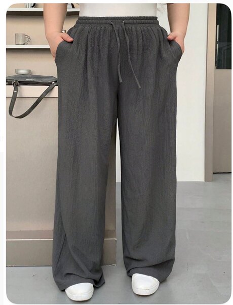 Pantalon large en lin