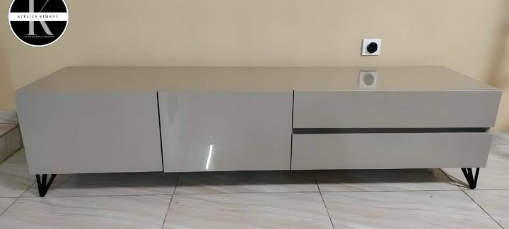 Meuble TV moderne gris