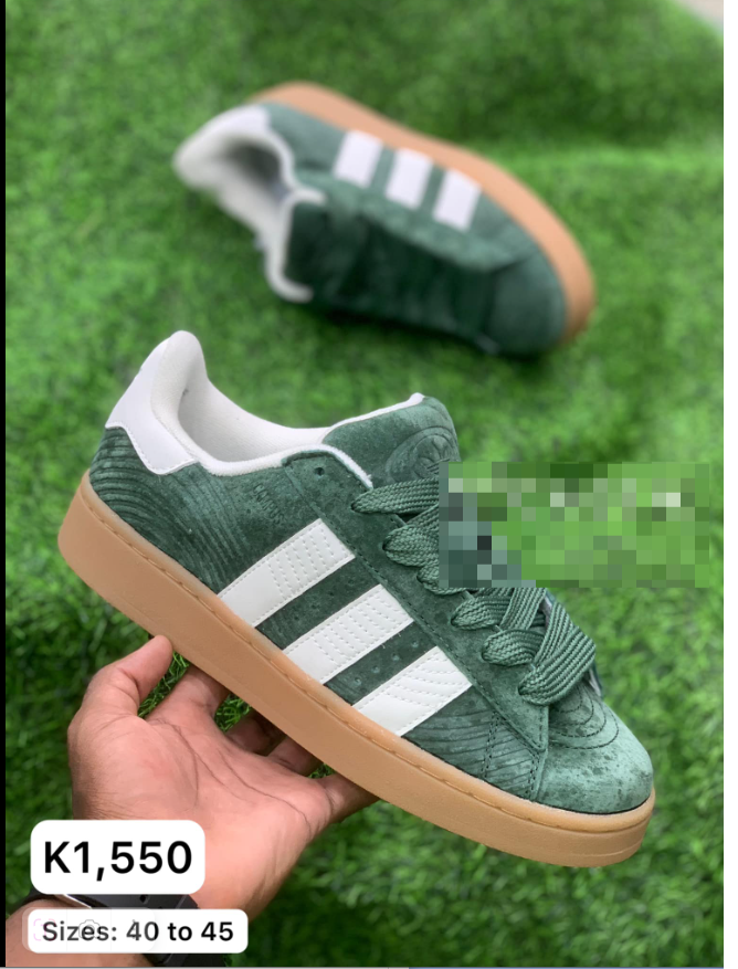green and white sneakers