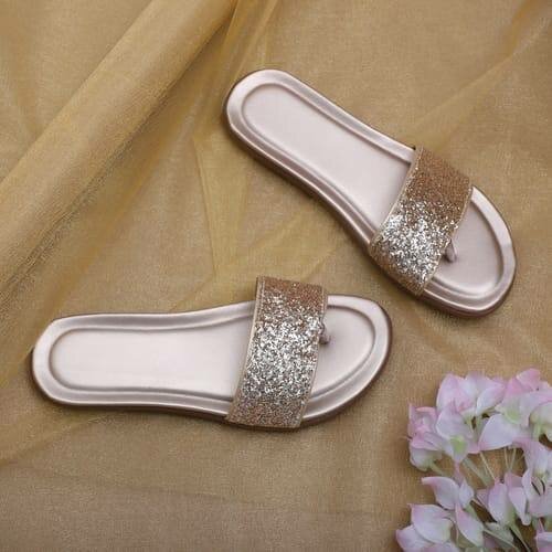 Unique Shinning design Ladies Slipper