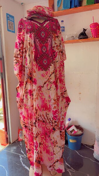 Robe colorée en tissu wax