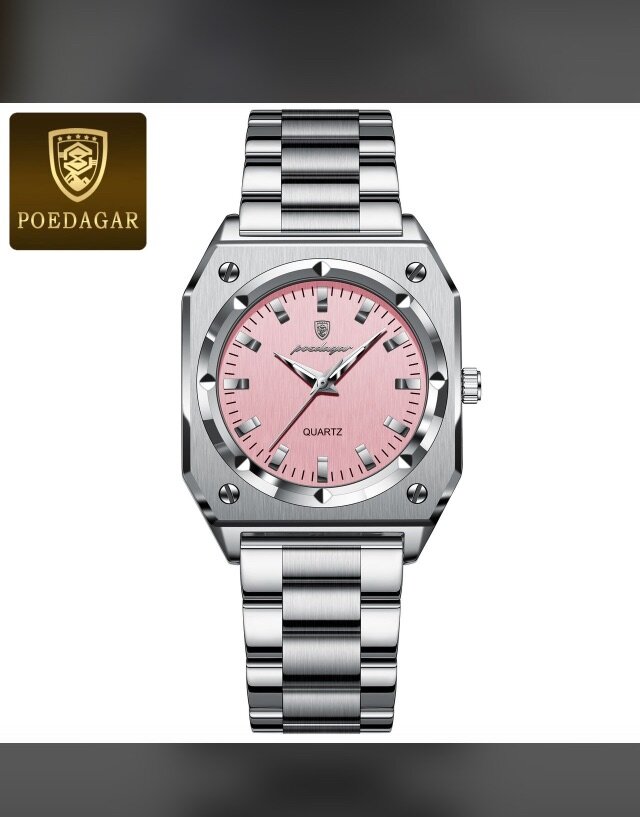 Montre importer authentique POEDAGAR en cuir et en acier