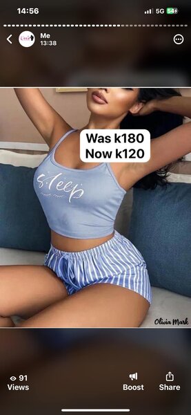 ensemble de nuit (short + T-shirt)