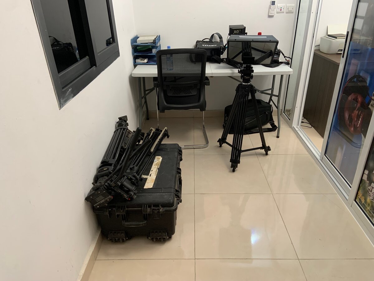 Téléprompteur professionnel monté