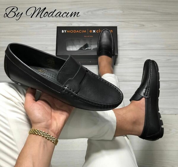 Mocassins élégants en cuir pour hommes