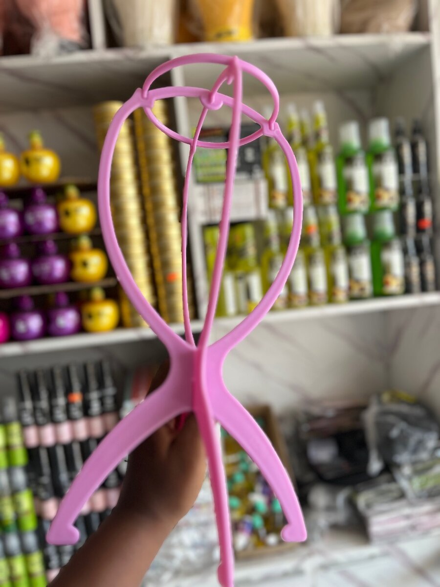 Plastic wig stand