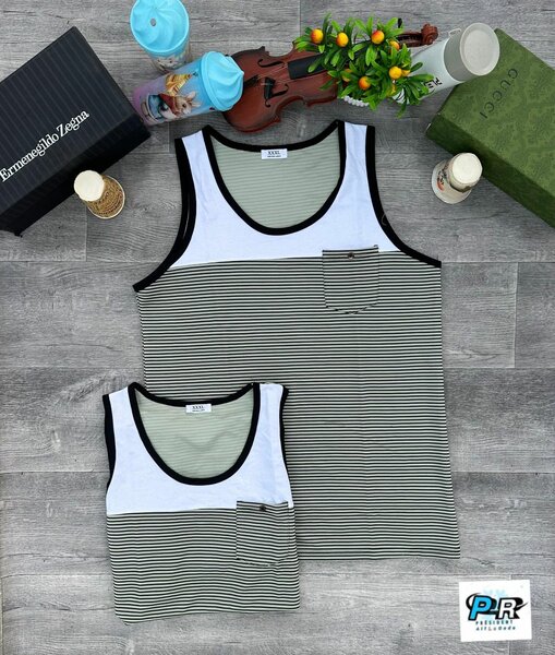 Débardeurs rayés pour hommes